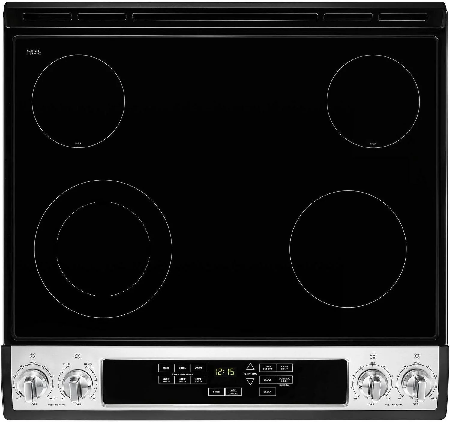 Amana Black-on-Stainless Steel Slide-In Electric Range (4.8 Cu. Ft.) - YAES6603SFS - Image 3