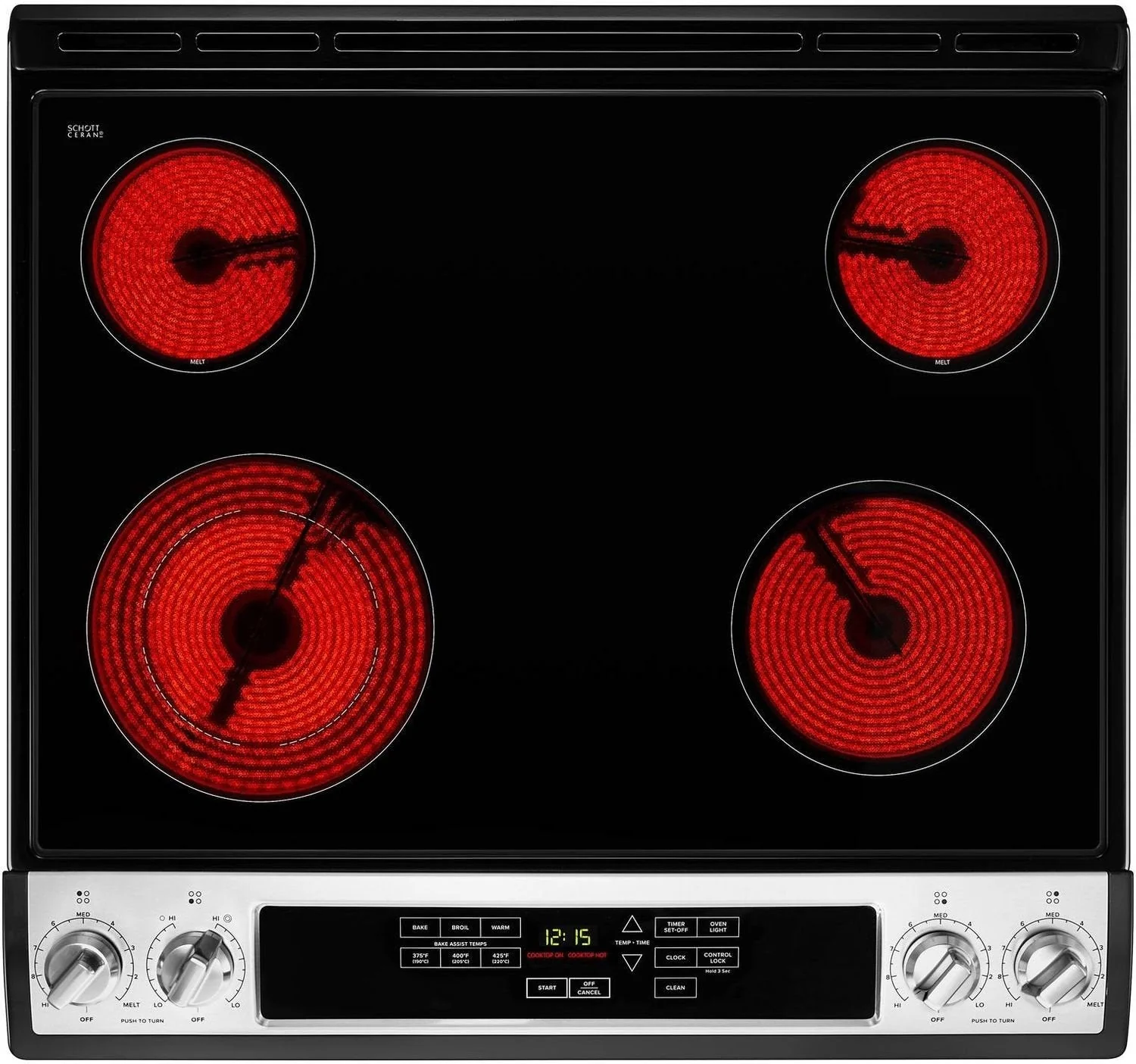 Amana Black-on-Stainless Steel Slide-In Electric Range (4.8 Cu. Ft.) - YAES6603SFS - Image 4