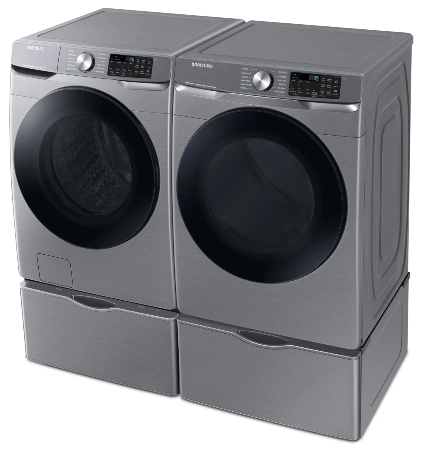 Samsung 5.2 Cu. Ft. Front-Load Washer and 7.5 Cu. Ft. Electric Dryer - Platinum - WF45B6300AP/US /DVE45B6305P/AC - Image 5