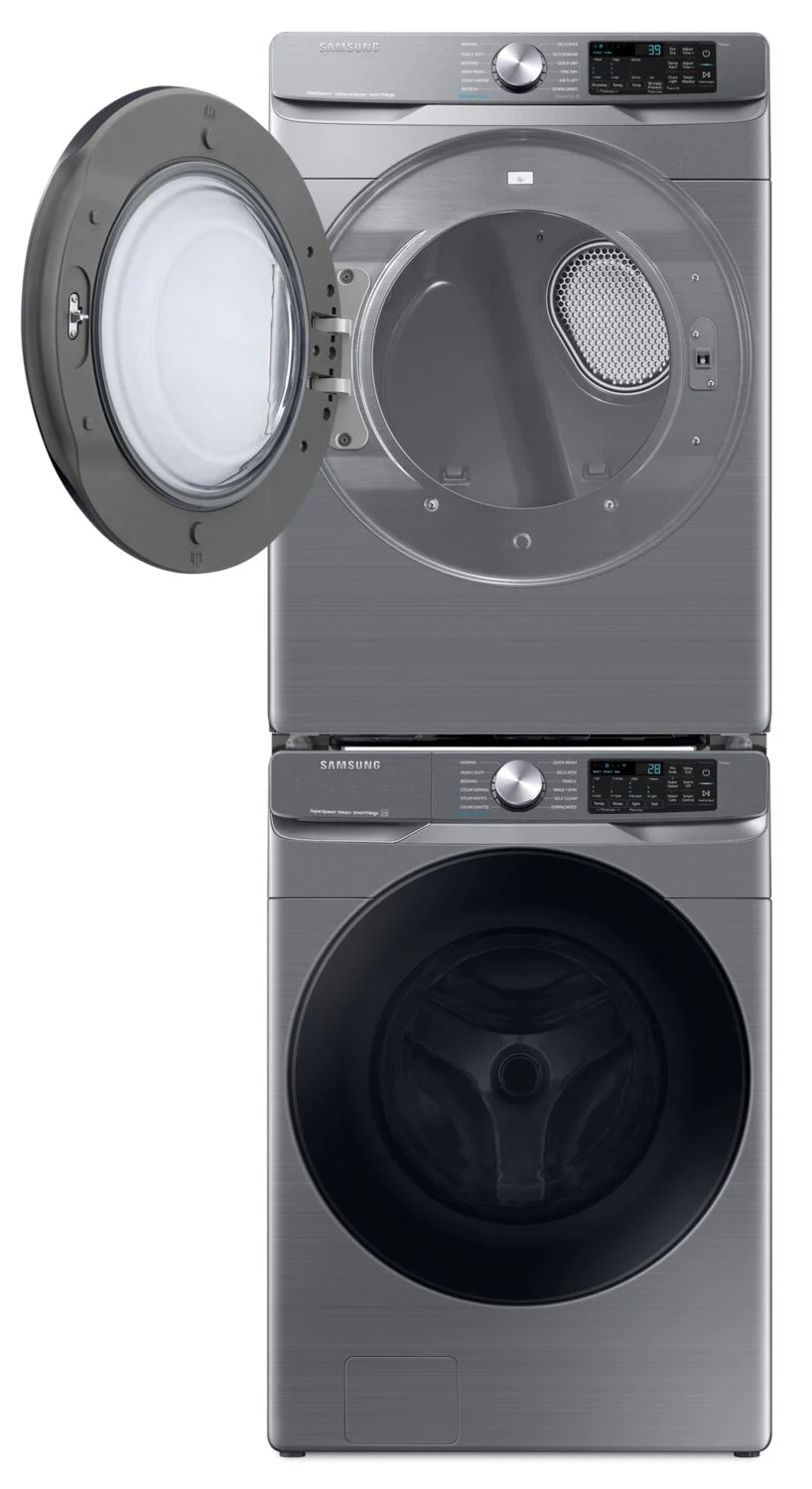 Samsung 5.2 Cu. Ft. Front-Load Washer and 7.5 Cu. Ft. Gas Dryer - Platinum - WF45B6300AP/US /DVG45B6305P/AC - Image 3