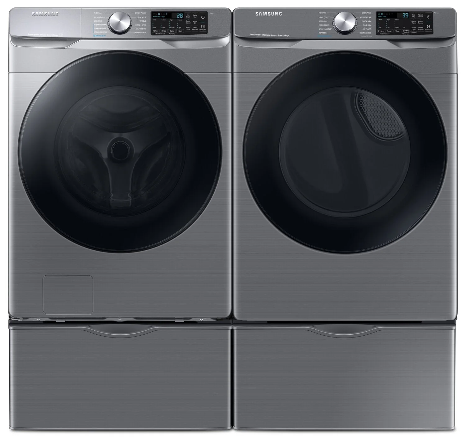 Samsung 5.2 Cu. Ft. Front-Load Washer and 7.5 Cu. Ft. Gas Dryer - Platinum - WF45B6300AP/US /DVG45B6305P/AC - Image 4