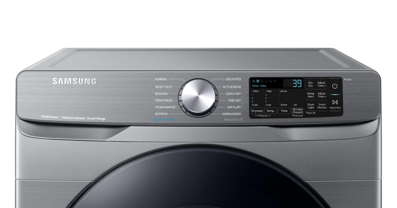 Samsung 5.2 Cu. Ft. Front-Load Washer and 7.5 Cu. Ft. Gas Dryer - Platinum - WF45B6300AP/US /DVG45B6305P/AC - Image 5