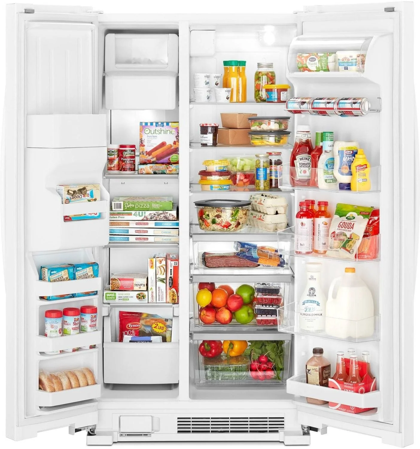 Whirlpool White Side-by-Side Refrigerator (21 Cu. Ft.) - WRS321SDHW - Image 5