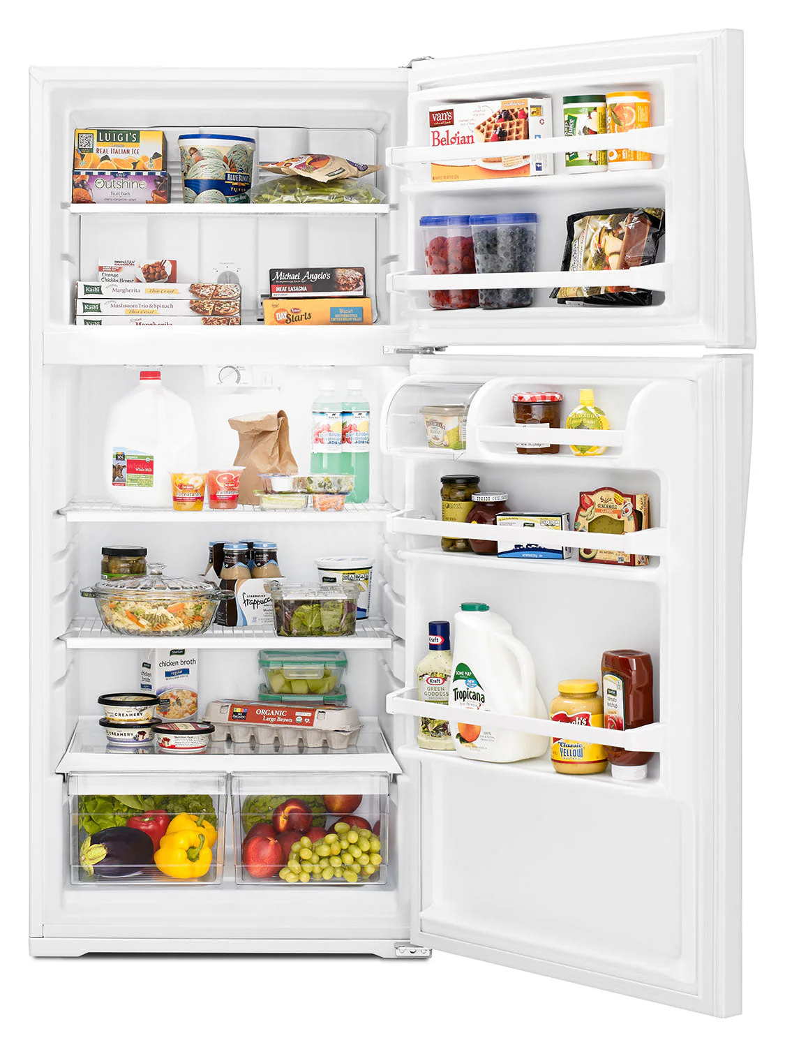 Whirlpool White Top-Freezer Refrigerator (14.3 Cu. Ft.) - WRT134TFDW - Image 3